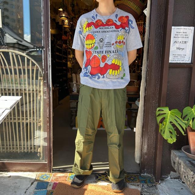 TOPANGA Men's バスケットmonster Tシャツ グレー ットソー