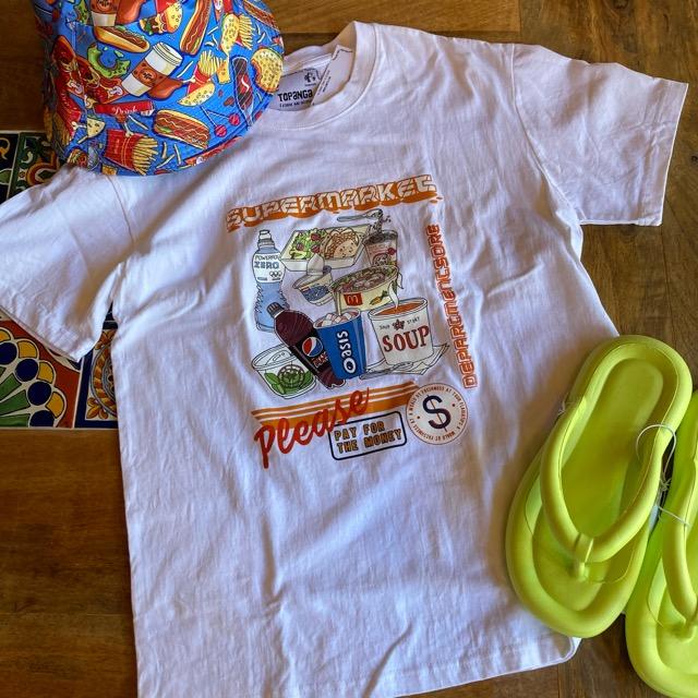 TOPANGA Men's ゆるい夏休みのごはんTシャツ　2色【メール便可】 ゆるい夏休みのごはんTシャツ 2色【メール便可】 – BON ETO vikings