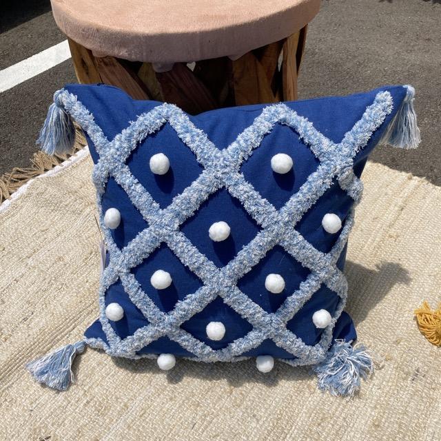 TOPANGA Homefurnishing ポンポンモロッコクッションカバー
