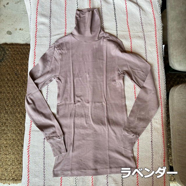 homspun 　ホームスパン　フライスタートルネックプルオーバー　全5色　サラシ　ラベンダー　TOPグレー　TOPチャコール　ブラック　インナー　日本製　252-6520