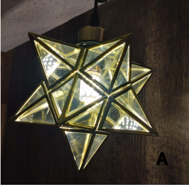 TOPANGA Lighting MOdern Gold Star Pendant Lamp 2Types in Total Dining