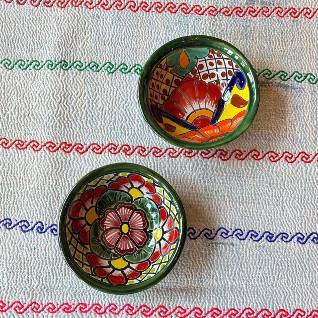 メキシコ　グアナファト焼　ミニボウル　グリーン