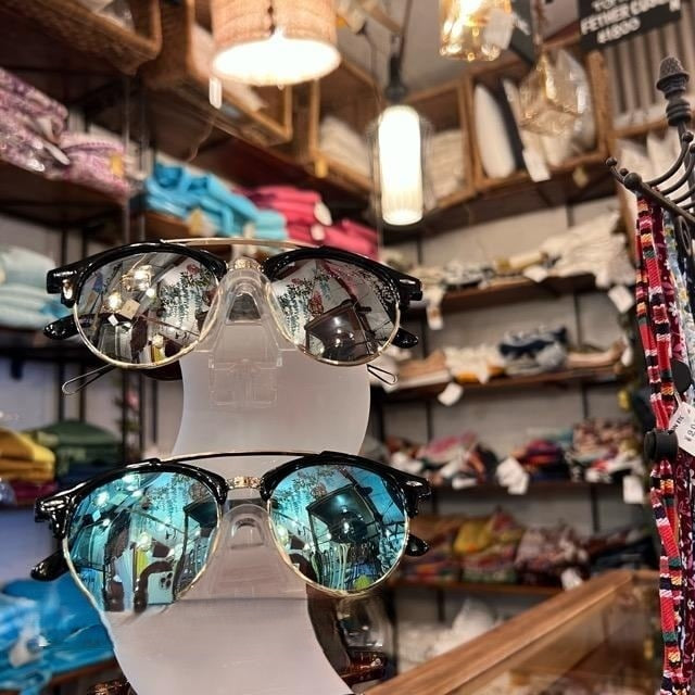 TOPANGA Accessory　ダブルブリッジミラーサングラス　全2色　ブラック　ブルー　ファッション　アクセサリー　サングラス　小物　