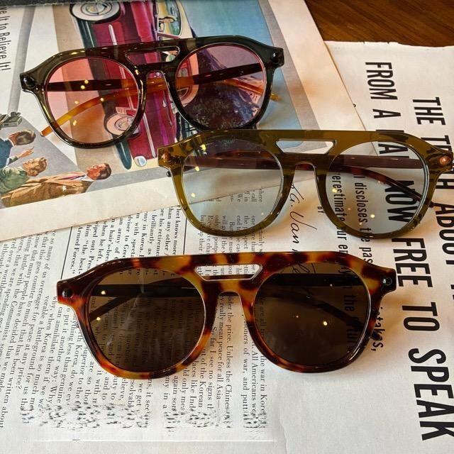 TOPANGA Accessory Bicolor Grandpa Boston Sunglasses　3types
