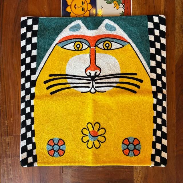 TOPANGA Homefurnishing Cat Embroidery Cushion Cover 45×45cm H