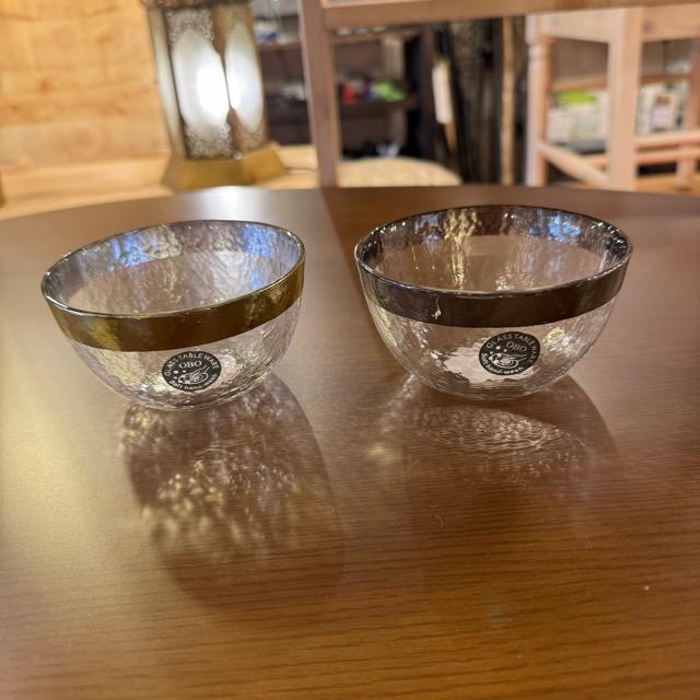 OBO ガラスボウル　9.5cm　ゴールド
