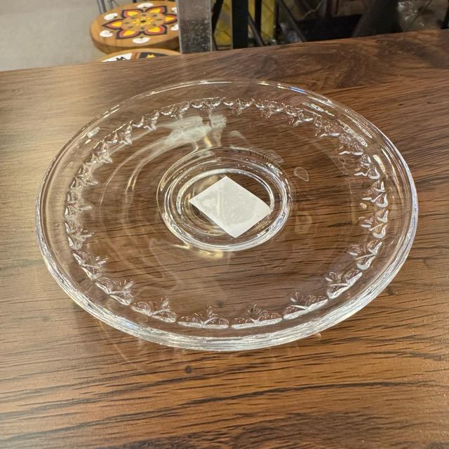 ガラス カップ & ソーサー フィオーレ　クリア　ソーダガラス　食器　アンティーク　レトロ　キッチン　ダイニング　花柄装飾　海外　モーニング