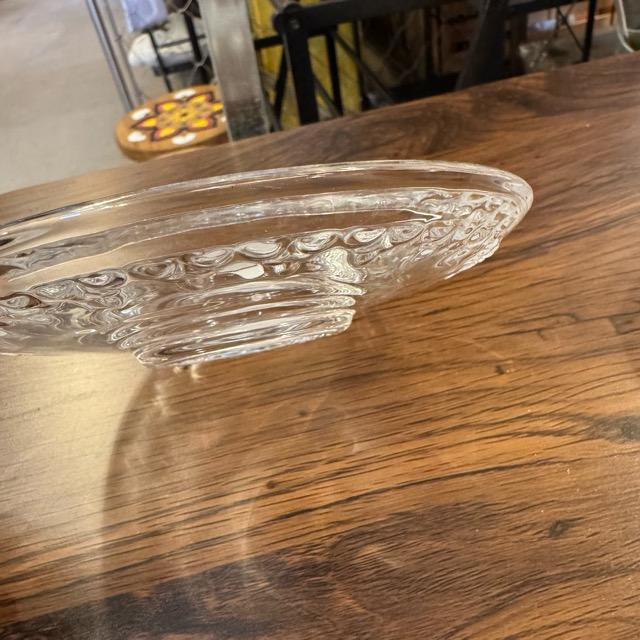 ガラス カップ & ソーサー フィオーレ　クリア　ソーダガラス　食器　アンティーク　レトロ　キッチン　ダイニング　花柄装飾　海外　モーニング