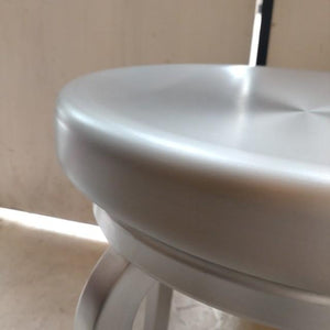 Dalton Aluminum Round Stool, Small, American Style, Cafe Chair, for Home, Garage, Garden Terrace, Living Room, and BBQ