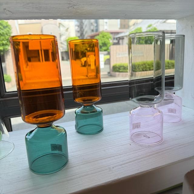 2wayカラーガラスベース　生花　ドライフラワー　花瓶　花　