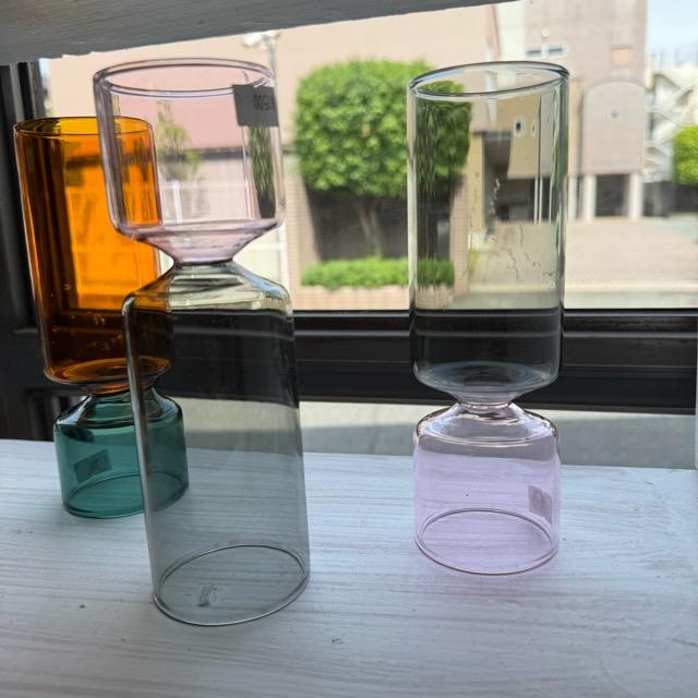 2wayカラーガラスベース　生花　ドライフラワー　花瓶　花　