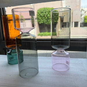 2wayカラーガラスベース　生花　ドライフラワー　花瓶　花　