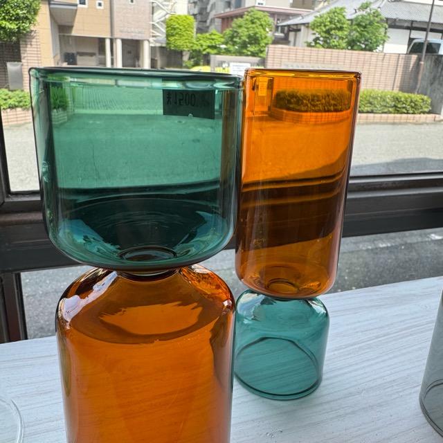 2wayカラーガラスベース　生花　ドライフラワー　花瓶　花　