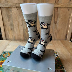 TOPANGA SOCKS Men's　ドラミングゴリラ　靴下　メンズソックス　ゴリラ　ドラミング　派手ソックス　ハイソックス　　動物ソックス　プチギフト