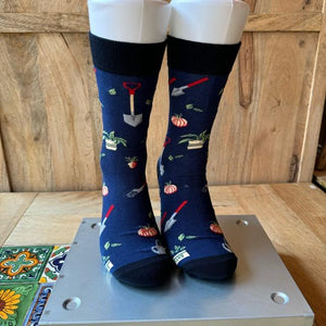 TOPANGA SOCKS Lady's　ファームホリデーソックス　ファッション　レディース　靴下　ネイビー　ユニーク　畑　野菜　休日　ベジタブル　プチギフト