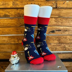 TOPANGA SOCKS Lady's　ロックバンドソックス　ブラック　靴下　メンズソックス　レディースソックス　クルーソックス　ロック　バンド　楽器　プチギフト