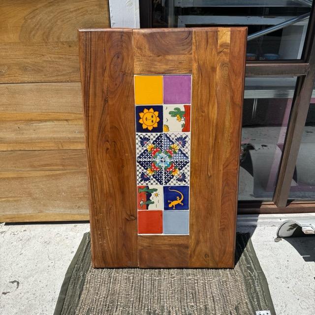 TOPANGA Furniture　アカシアウッド×メキシコタイル天板　97×61cm　テーブル　天然木　合板　リビング　ダイニング　家具　オリジナル　ハンドメイド　　