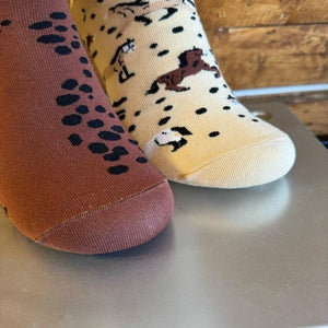 TOPANGA SOCKS Ledy‘s アシンメトリーソックス　ホース　うま　ウマ　馬　靴下　スニーカー　スニーカーソックス　プレゼント　ギフト　