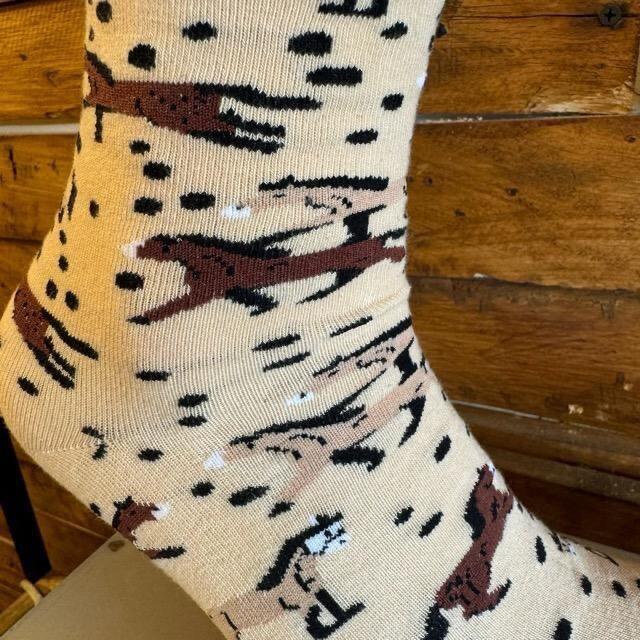 TOPANGA SOCKS Ledy‘s アシンメトリーソックス　ホース　うま　ウマ　馬　靴下　スニーカー　スニーカーソックス　プレゼント　ギフト　