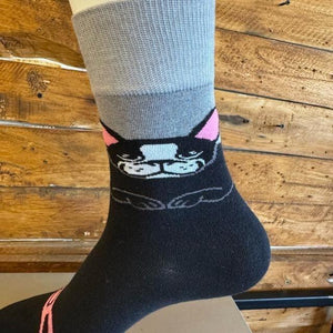 TTOPANGA SOCKS Lady's　アシンメトリーブルソックス　ベアー　靴下　レディース　クルーソックス　グリーン　ブラウン　スニーカー　スニーカーソックス　