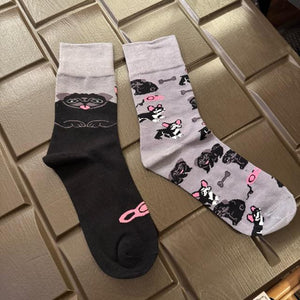 TTOPANGA SOCKS Lady's　アシンメトリーブルソックス　ベアー　靴下　レディース　クルーソックス　グリーン　ブラウン　スニーカー　スニーカーソックス　