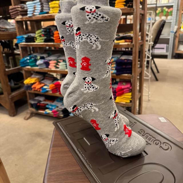 TOPANGA SOCKS Men's　ダルメシアン　靴下　メンズソックス　派手ソックス　犬　いぬ　イヌ　ドッグ　ポスト　足元ファッション　プチギフト