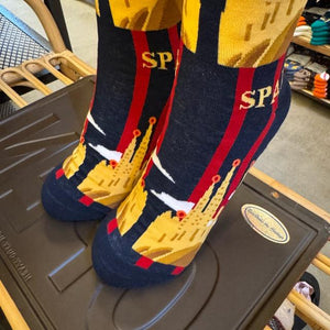 TOPANGA SOCKS Lady's　スペイン　サグラダファミリア　ソックス　世界遺産　海外　旅行　スニーカー　足元ファッション　靴下　ユニーク　プチギフト　