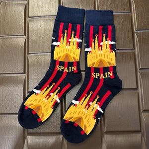 TOPANGA SOCKS Lady's　スペイン　サグラダファミリア　ソックス　世界遺産　海外　旅行　スニーカー　足元ファッション　靴下　ユニーク　プチギフト　