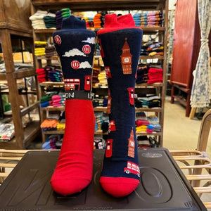TOPANGA SOCKS Lady's　アシンメトリーソックス　イギリス　ビッグベン　ロンドン　ソックス　世界遺産　海外　旅行　足元ファッション　靴下　プチギフト　
