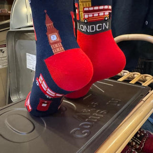 TOPANGA SOCKS Lady's　アシンメトリーソックス　イギリス　ビッグベン　ロンドン　ソックス　世界遺産　海外　旅行　足元ファッション　靴下　プチギフト　