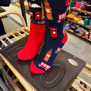 TOPANGA SOCKS Lady's　アシンメトリーソックス　イギリス　ビッグベン　ロンドン　ソックス　世界遺産　海外　旅行　足元ファッション　靴下　プチギフト　