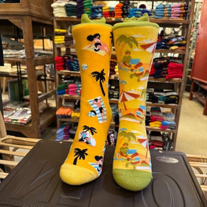 TOPANGA SOCKS Lady's　アシンメトリーソックス　バカンス　海　夏　太陽　ビーチ　南の島　スニーカー　足元ファッション　靴下　ユニーク　プチギフト　