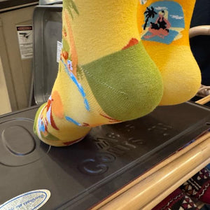 TOPANGA SOCKS Lady's　アシンメトリーソックス　バカンス　海　夏　太陽　ビーチ　南の島　スニーカー　足元ファッション　靴下　ユニーク　プチギフト　