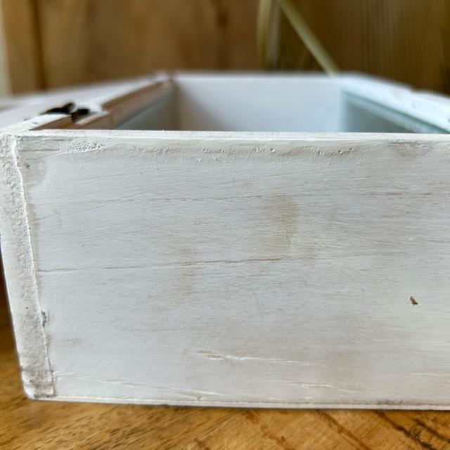 Wood and glass spice rack, white, collection box, floral pattern, glass, wooden