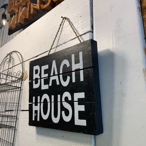 サインボード　BEACH HOUSE　アソート　英字　オールドウッド　リサイクルウッド　古材　DIY　看板 海　海の家