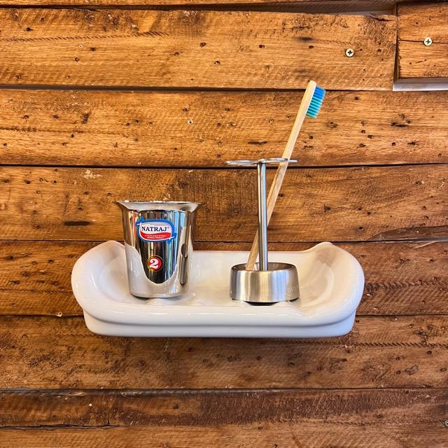 ポーセリン　ビッグソープディッシュ　バスルーム　ウォッシュルーム　バス用品　洗面台　石鹸置き　ポーセリン　陶器