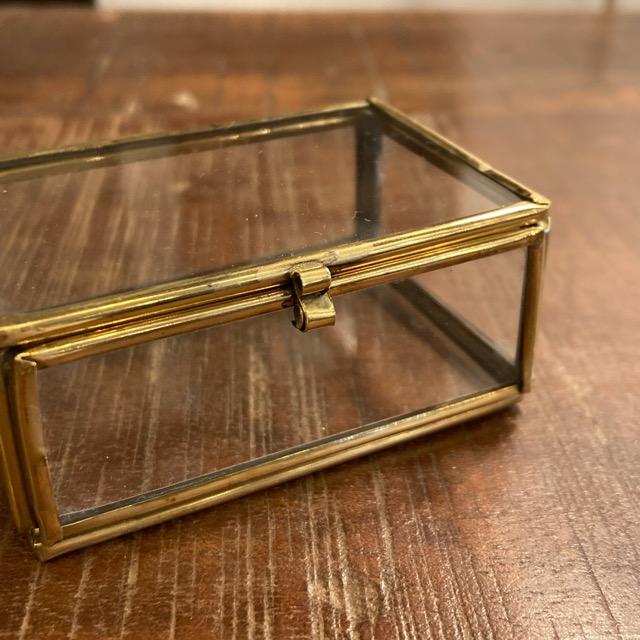 ガラス四角BOX　サイズM　インテリア　雑貨　収納　ケース　小物　アクセサリー　