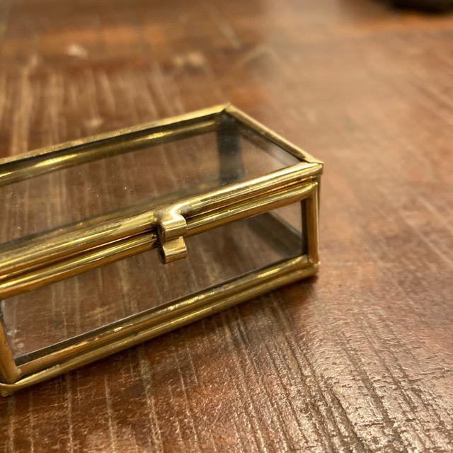 ガラス四角BOX　サイズS　インテリア　雑貨　収納　ケース　小物　アクセサリー　