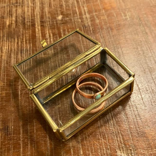 ガラス四角BOX　サイズS　インテリア　雑貨　収納　ケース　小物　アクセサリー　