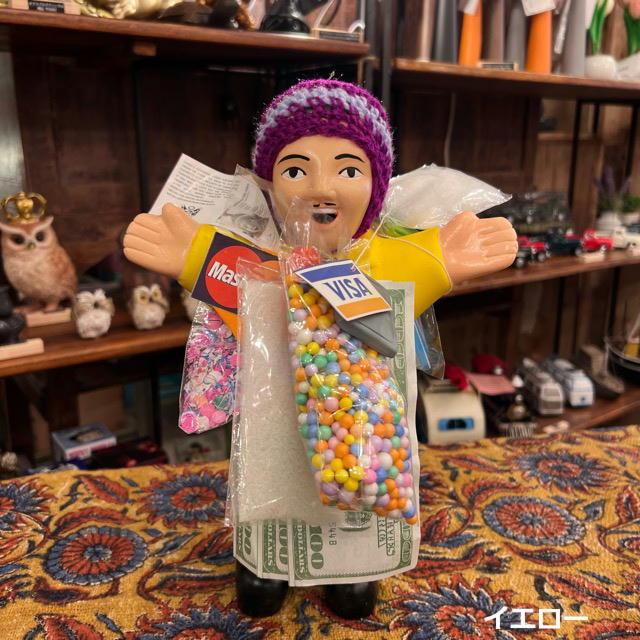 Ekeko doll, large size, available in 3 colors: yellow, green, gold