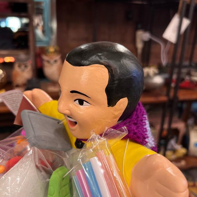 Ekeko doll, large size, available in 3 colors: yellow, green, gold