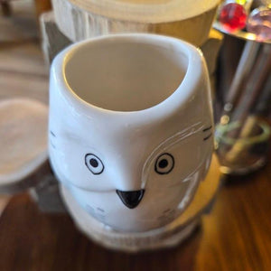 シナリー モチーフフラワーベース　陶器製　花瓶　一輪挿し　フクロウ