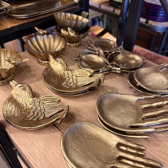 ハンドアクセサリートレイ　ゴールド