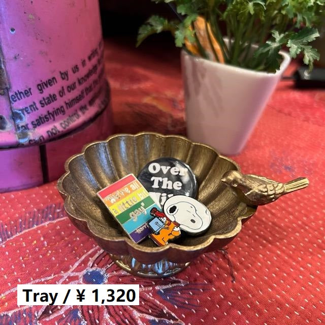 バードアクセサリートレイカップ　ゴールド