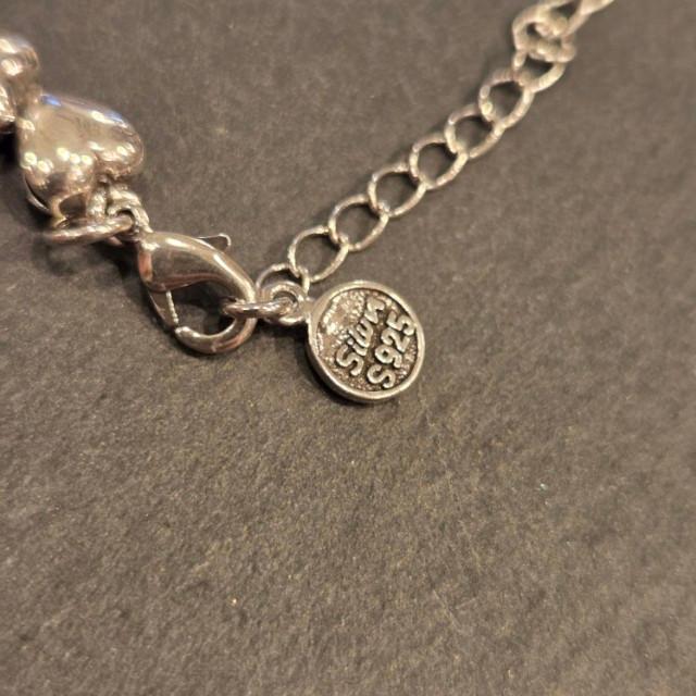 TOPANGA jewelry　925 スターリングシルバーブレスレット メタルブレスレット　ハート　ハートチェーン