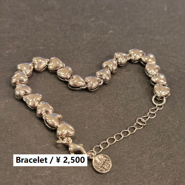 TOPANGA jewelry　925 スターリングシルバーブレスレット メタルブレスレット　ハート　ハートチェーン