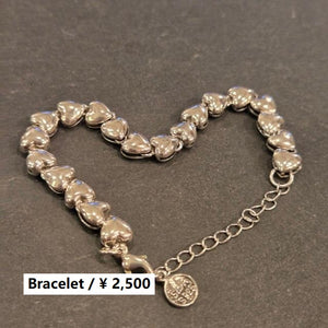 TOPANGA jewelry　925 スターリングシルバーブレスレット メタルブレスレット　ハート　ハートチェーン