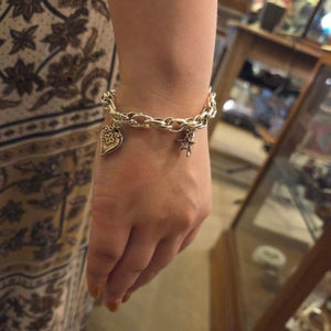 TOPANGA jewelry　925 スターリングシルバーブレスレット チャーム付きブレスレット　鍵　星　ハート