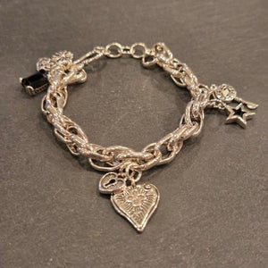 TOPANGA jewelry　925 スターリングシルバーブレスレット チャーム付きブレスレット　鍵　星　ハート