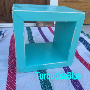 TOPANGA Furniture Colorful Wood Box S size/Green Pink Turquoise Blue White Yellow Red Made to order available